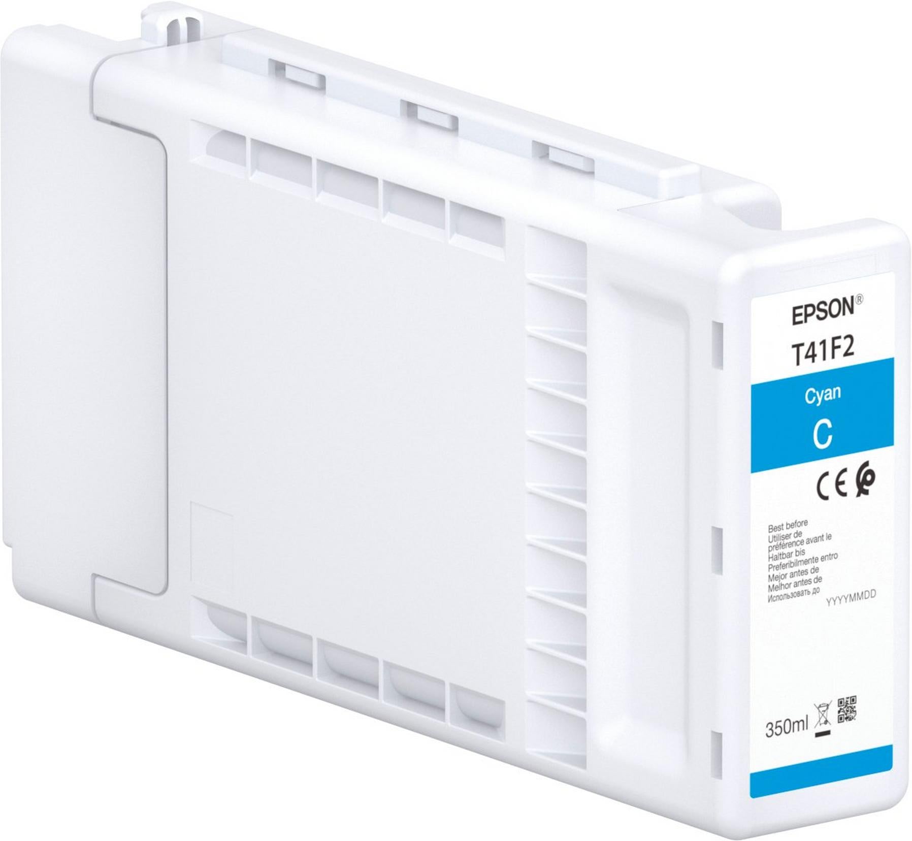 Epson Tintenpatrone T41F240, cyan, 350 ml, original – für SureColor SC-T5400M, SC-T5400, SC-T3400N und andere