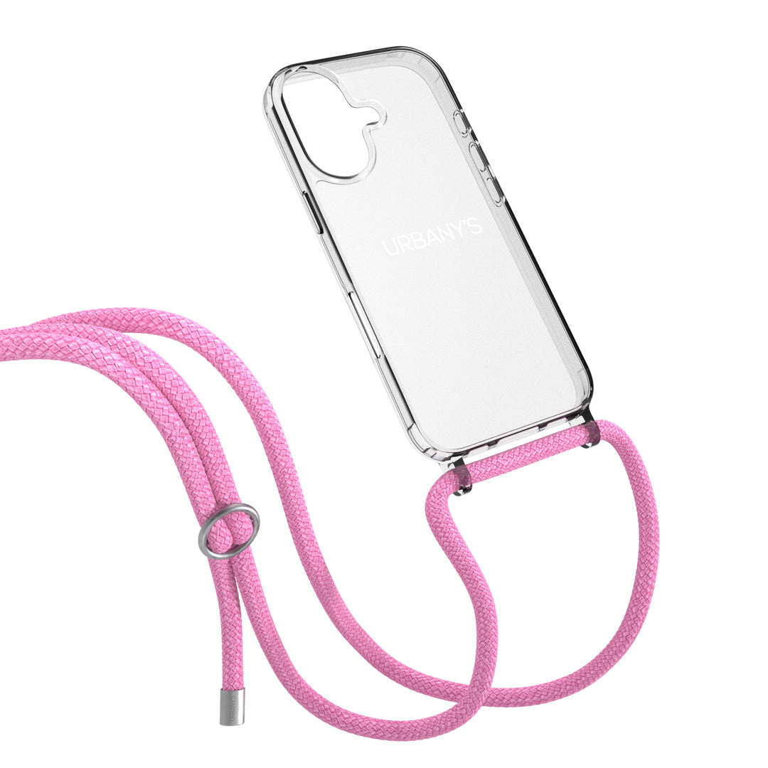Urbany's Necklace-Hülle – für Apple iPhone 17 Pro – silber/rosa