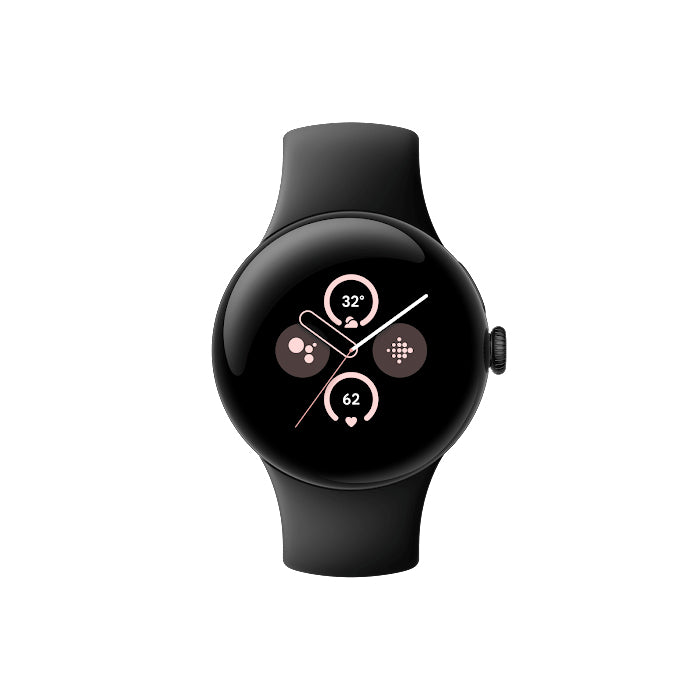 Google Pixel Watch 2 41 mm GPS – Aluminium Schwarz, Sportband, Schwarz, 50 m
