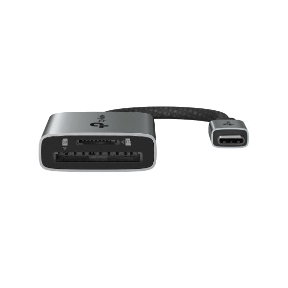 TP-Link USB-Kartenleser USB-C – SD/microSD – USB 3.2 Gen 1 (5 Gbit/s) – Grau – für Windows, Mac, iOS und mehr