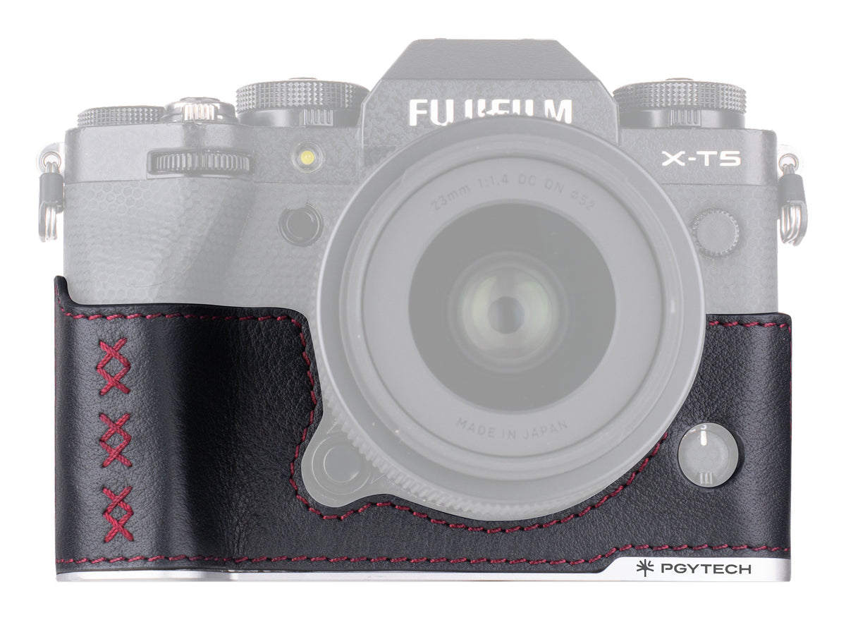 PGYTECH P-CB-552 Kamerahülle – Leder/Aluminium – Schwarz – für Fujifilm X-T5