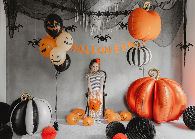 PartyDeco Kürbis Luftballons – mehrfarbig – Ø 30 cm – Latex – 6 Stk
