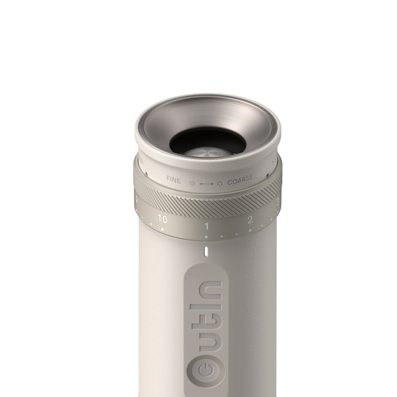 Outin Kaffeemühle Fino OTCG-01-SW – 25 g, Kegelmahlwerk, 28 Stufen – Weiss