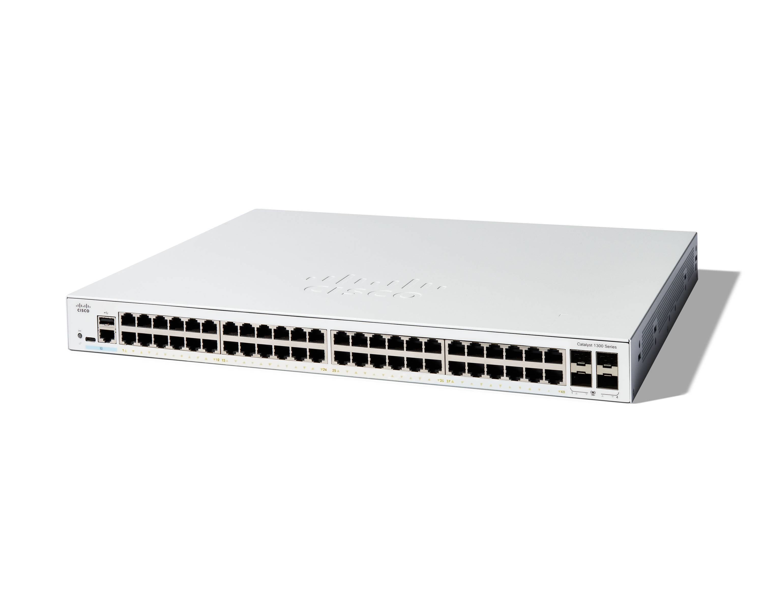 Cisco Catalyst 1300 C1300-48T-4G – Verwalteter L2/L3 Switch – 48× 1G, 4× SFP