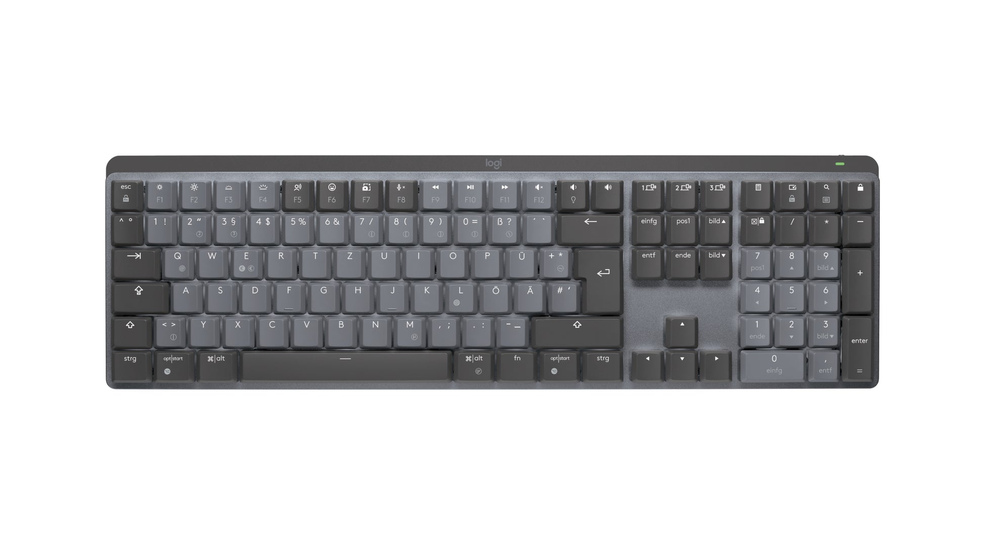 Logitech MX Mechanical – Tastatur, kabellos (Bluetooth), DE-Layout (DE), mechanisch (Low-Profile)