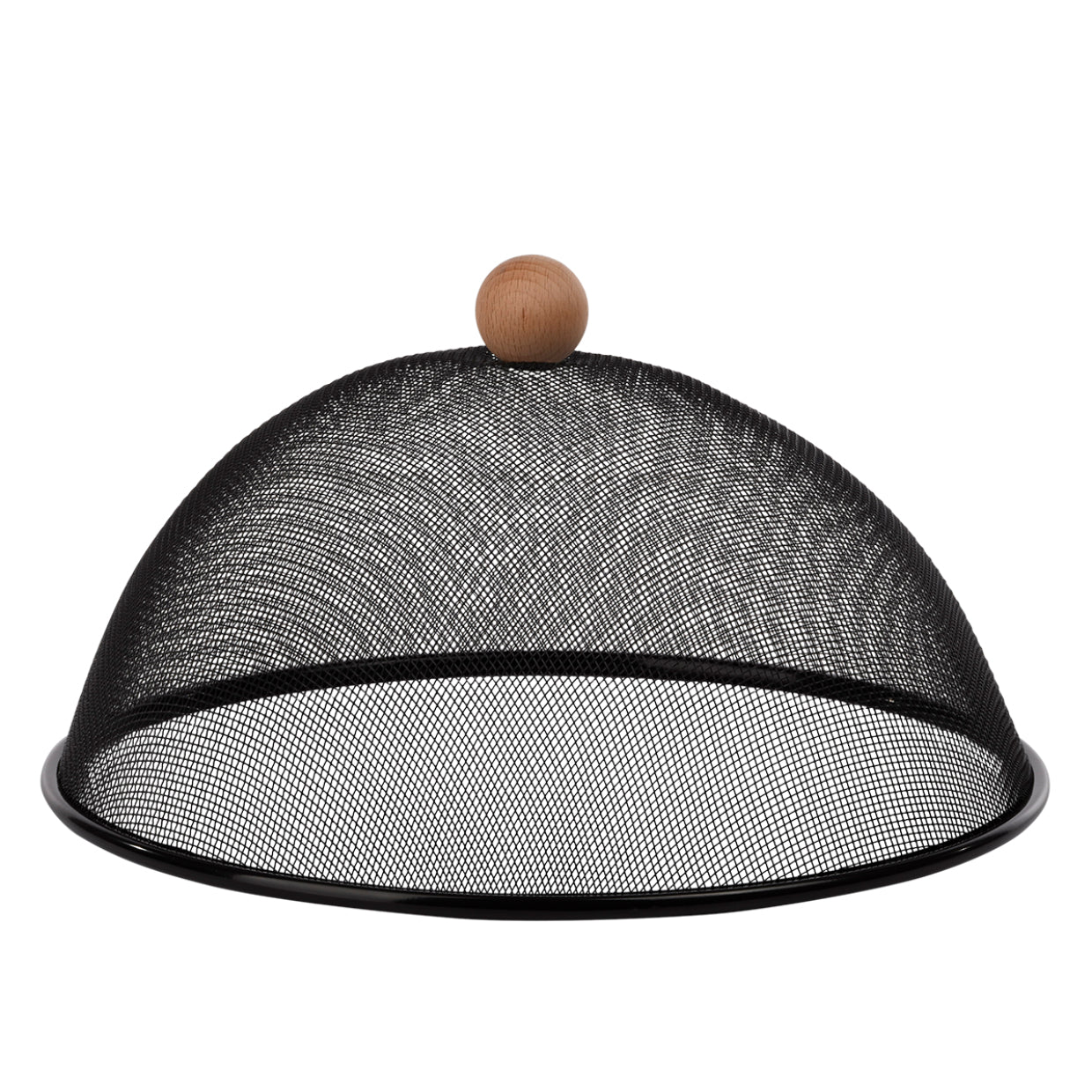 Esschert Design Lebensmittelabdeckung Ø 30 × 16,3 cm, Edelstahl, schwarz