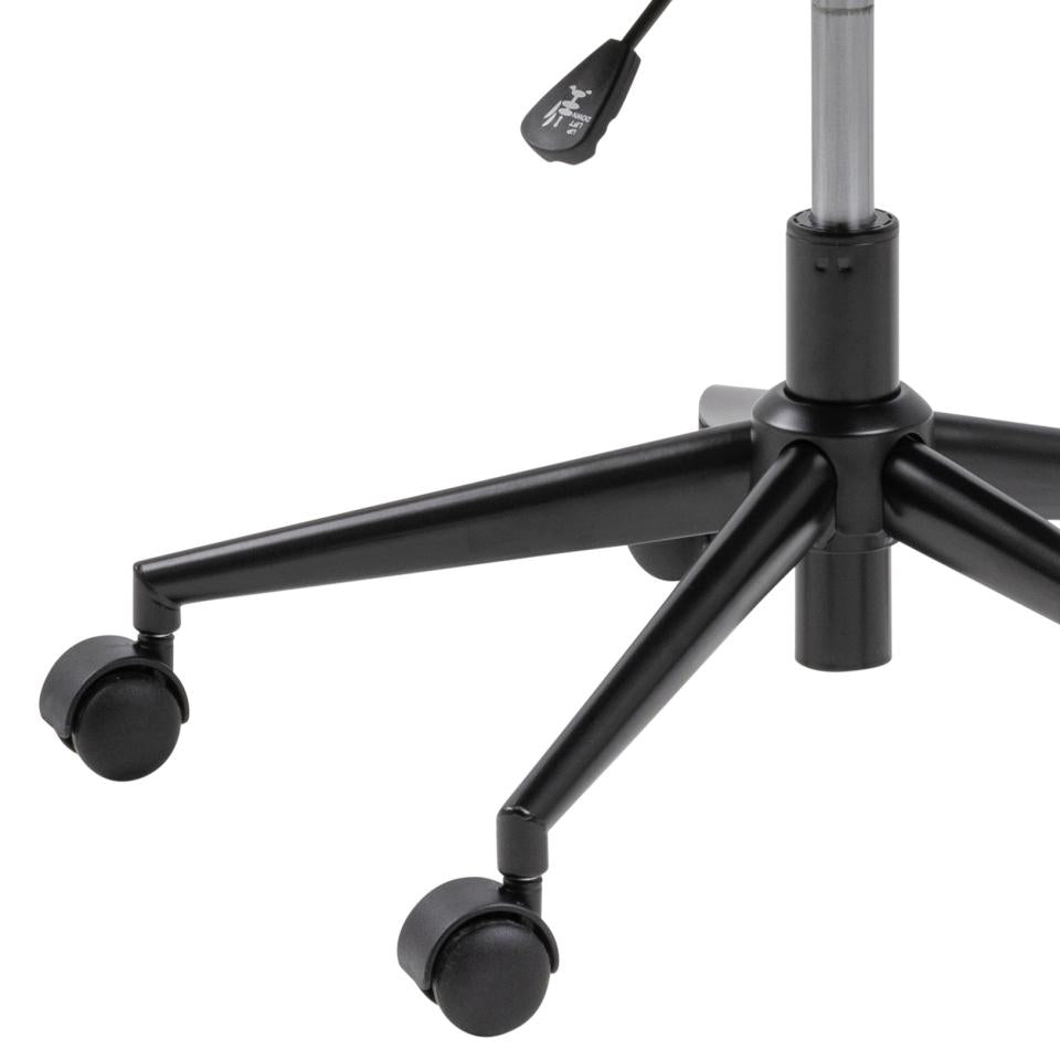 Actona AC Design Bürostuhl Nora – Stoff, Metallfuss, Dunkelgrau