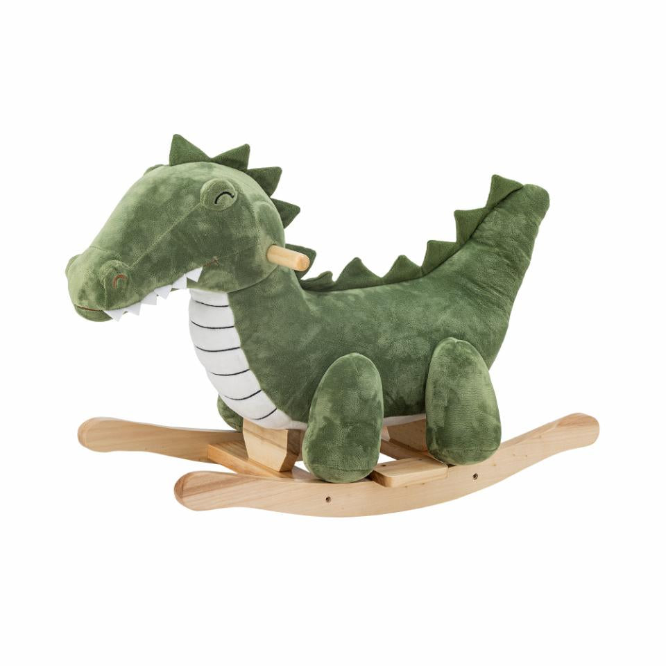 Bloomingville Arnie Aufsitztier Krokodil – 33×50×70 cm – ab 1 Jahr – Holz, Polyester, Eisen – grün
