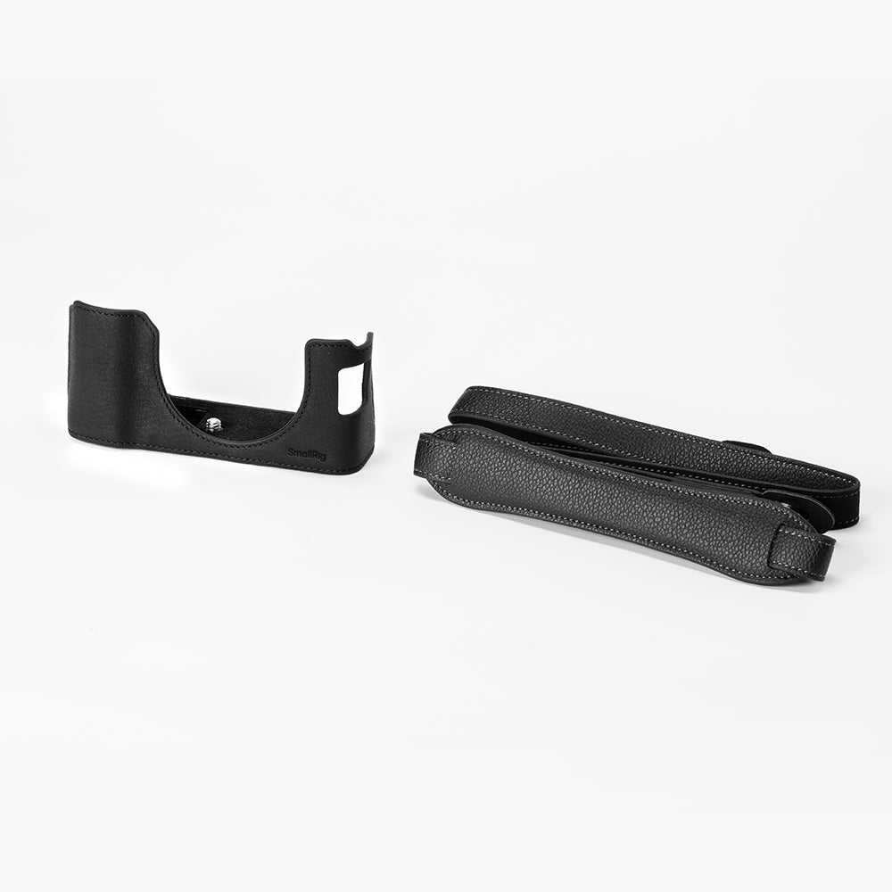SmallRig Half Case Kit Kamerahülle – Leder/PU – für FUJIFILM X100VI – Schwarz