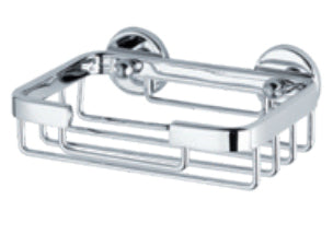 TESA Seifenhalter (Wand) Aluxx – Aluminium/Chrom, Klebestreifen, 13,5×9,5×4,6 cm, Silber