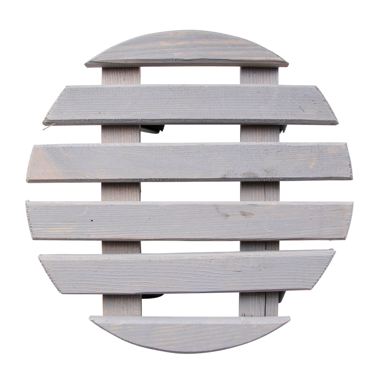 Esschert Design Pflanzentrolley – Holz/Polyamid/Polypropylen – Grau/Schwarz – 4 Rollen – Ø 287 × 80 mm