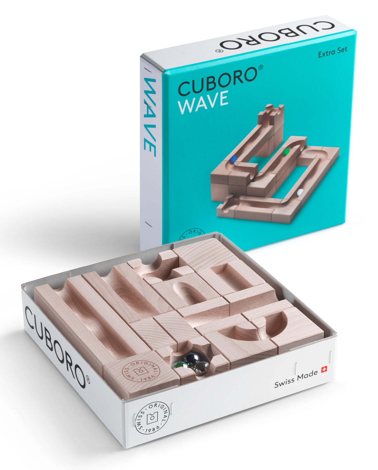 Cuboro Wave Murmelbahn – 22-teilig – ab 4 Jahren – Buche