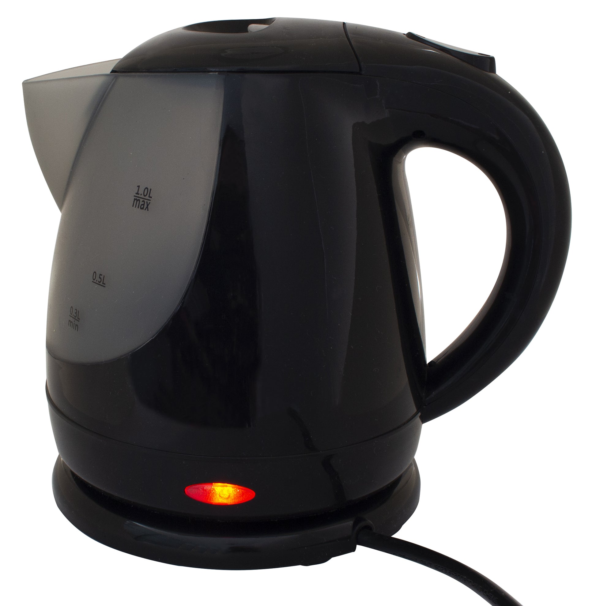Eurotrail Wasserkocher ETKW6014 – 1 l, Kunststoff, 900 W, Schwarz, 360°-Sockel