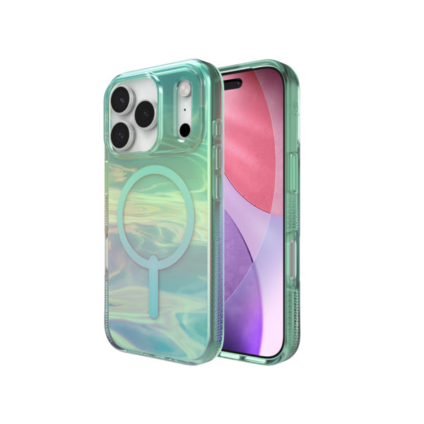 ZAGG Backcover Milan Snap – für Apple iPhone 17 Pro – Basin Iridescent Oil Slick