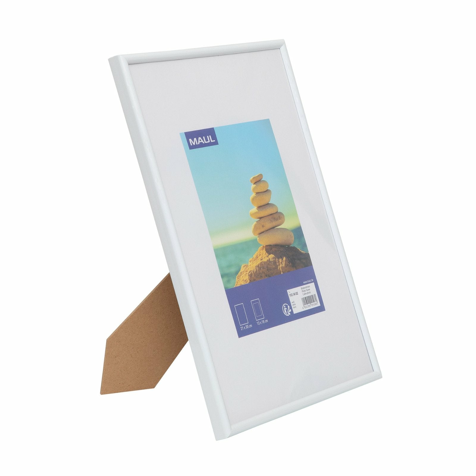 MAUL Bilderrahmen – für 21 × 30 cm – MDF & Kunststoff, Weiss