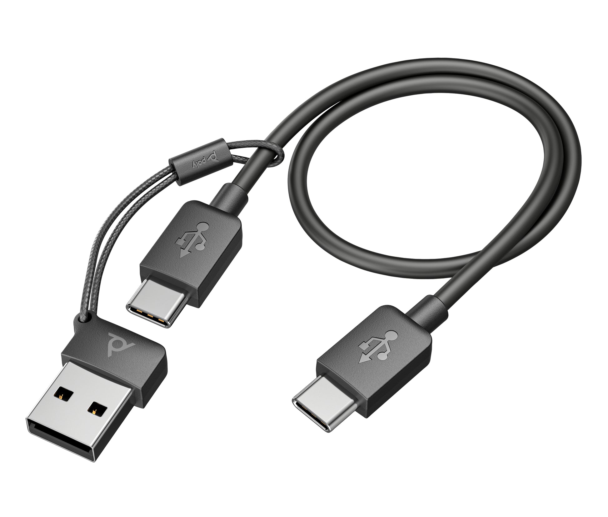 Poly Voyager Focus 2 – Headset – USB‑C (inkl. USB‑A-Adapter)