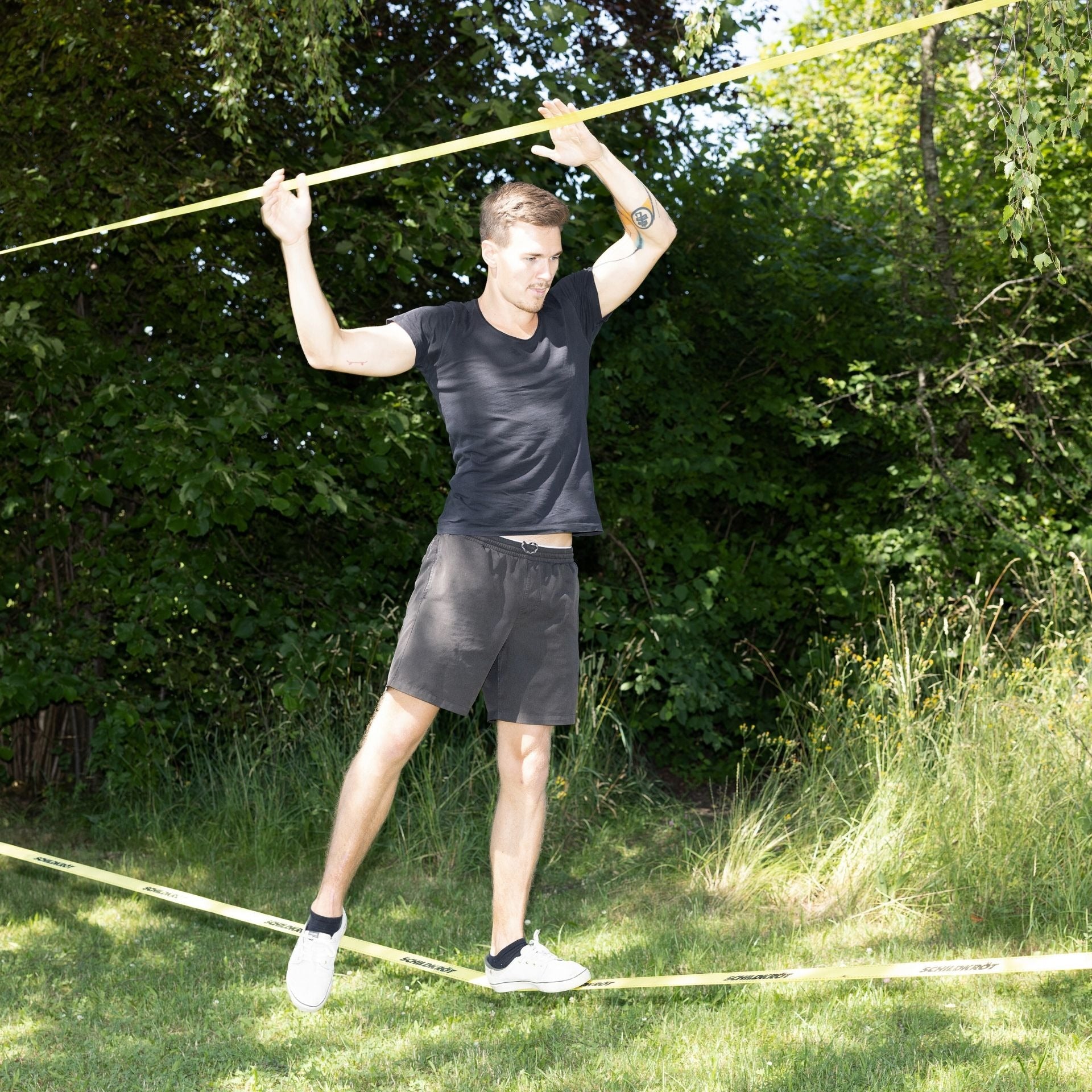 Schildkröt Funsports Slackline – 15 m – ab 5 J. – Nylon – gelb