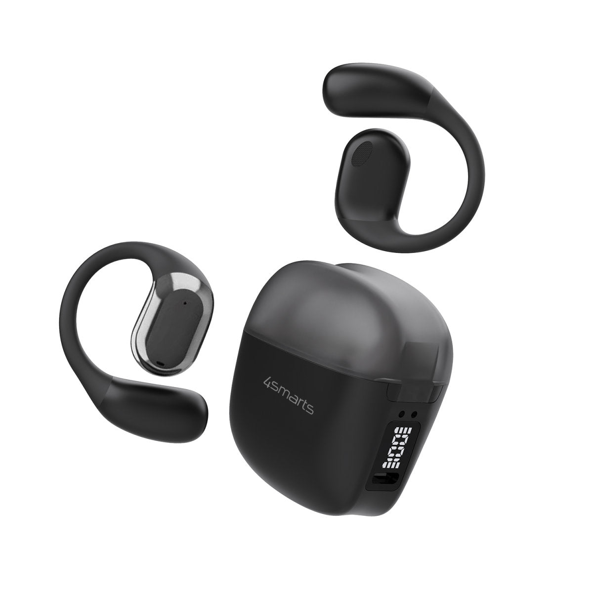 4smarts SkyBuds Sport – True Wireless In-Ear (Ohrbügel) – Bluetooth, IPX4, Mikrofon – Schwarz – bis 20 h