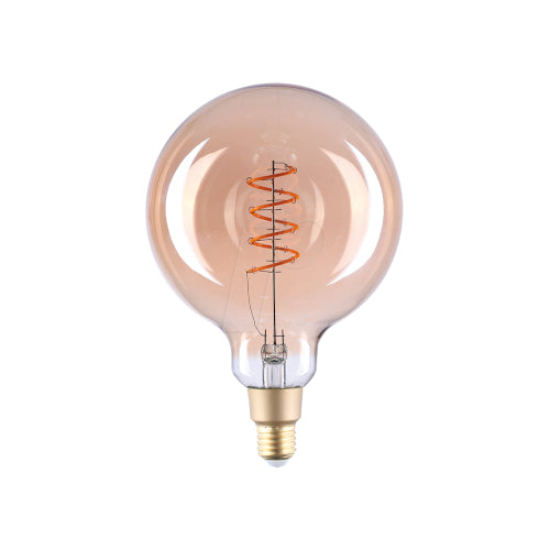 Shelly Smart-Leuchtmittel E27 Vintage G125 – 260 lm, 2700 K, WLAN, dimmbar – Hellbraun