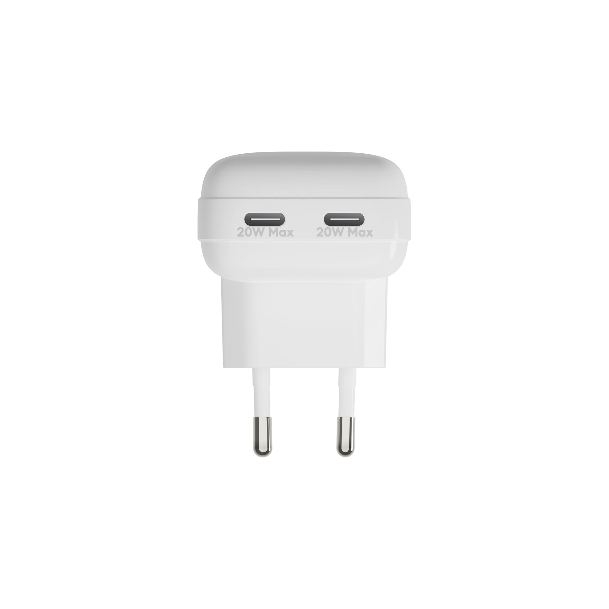 dbramante1928 CH20EUWH7126 USB-Ladegerät 20 W – USB-C×2 – PD 3.0, GaN, EU-Stecker (Typ C) – Weiss