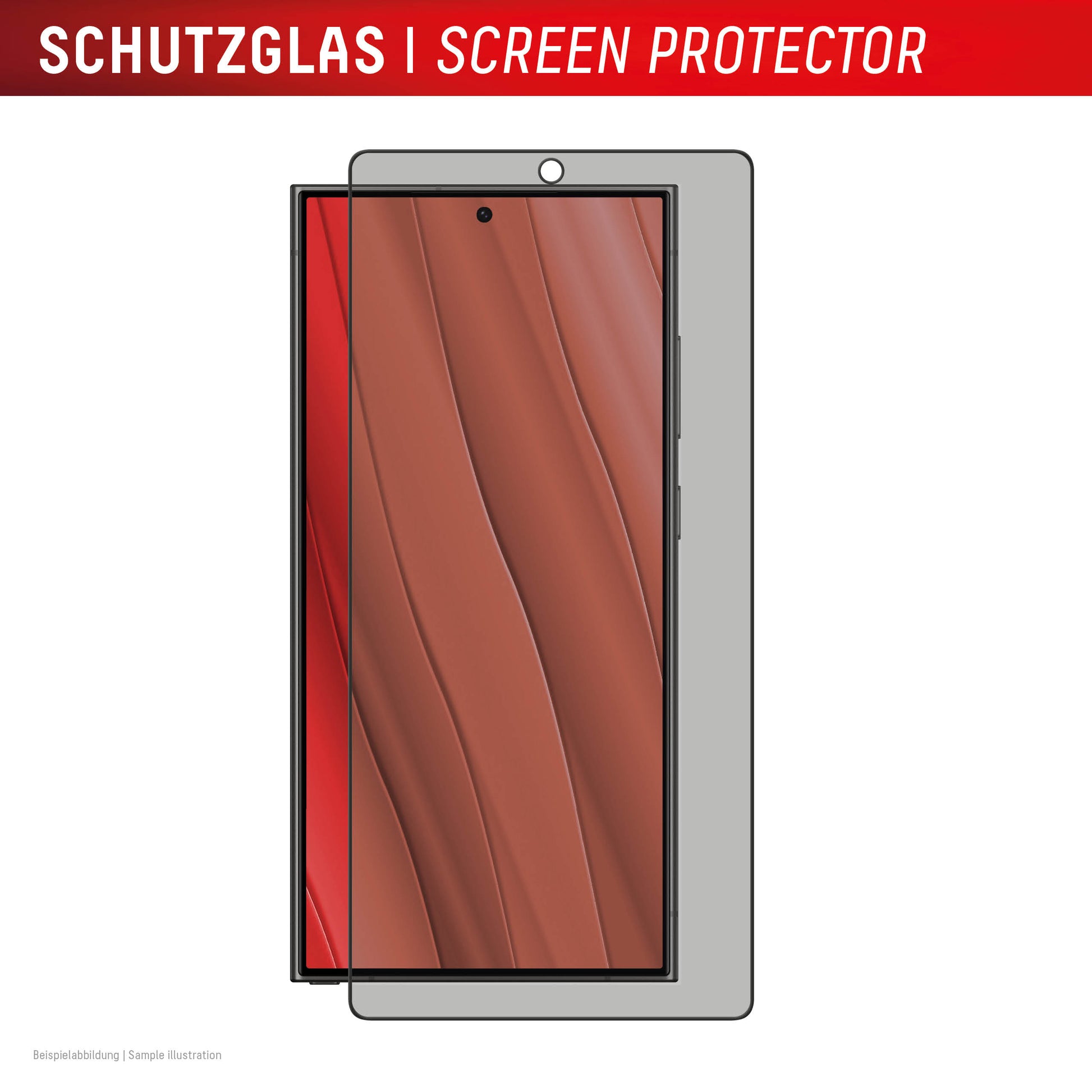 Displex Privacy-Filter (Panzerglas), Full Cover – für Galaxy S25 Ultra – mit Applikator