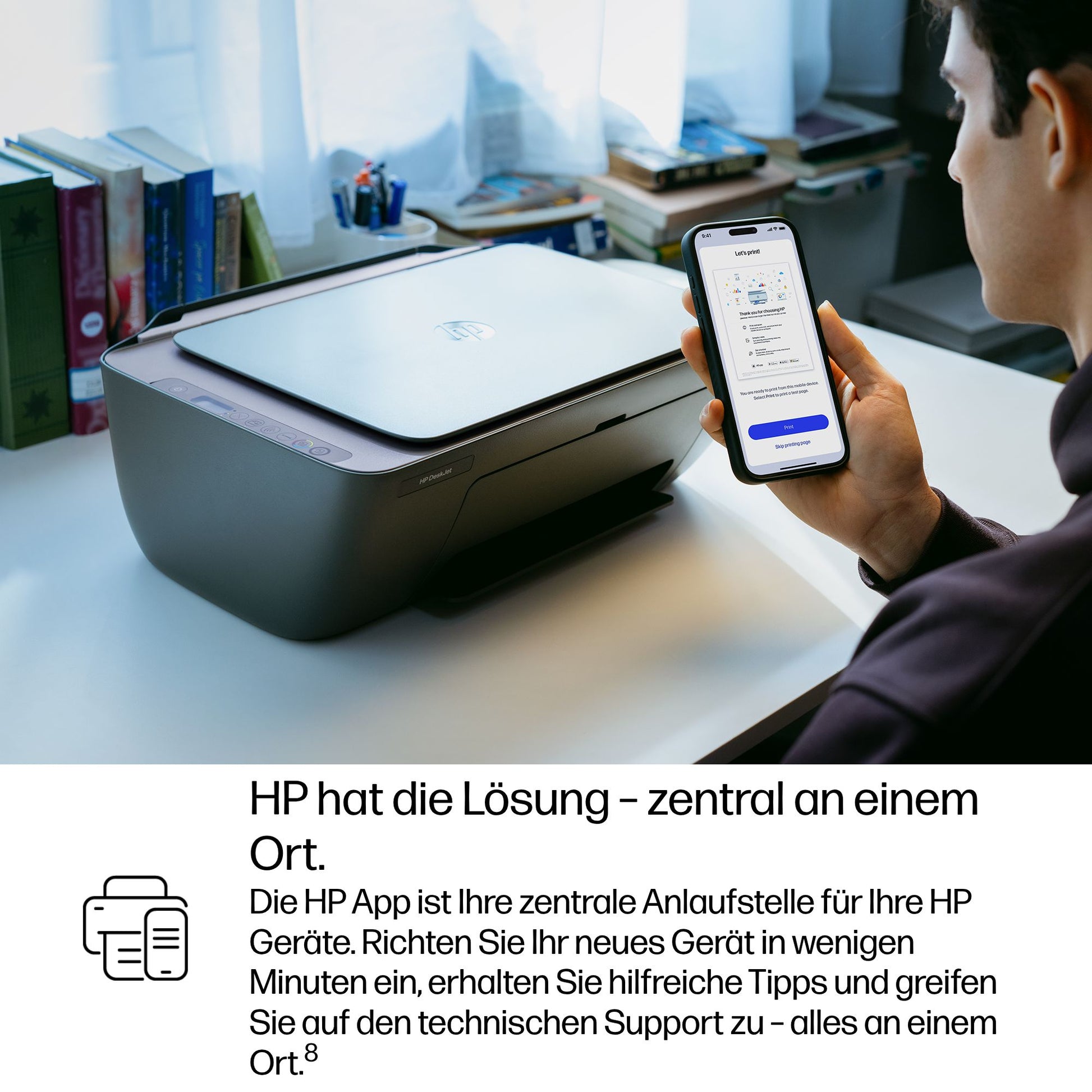 HP Deskjet 2921 Wireless – Farbtintenstrahl-Multifunktionsdrucker, A4, 3-in-1, Duplex, WLAN, AirPrint, Mopria