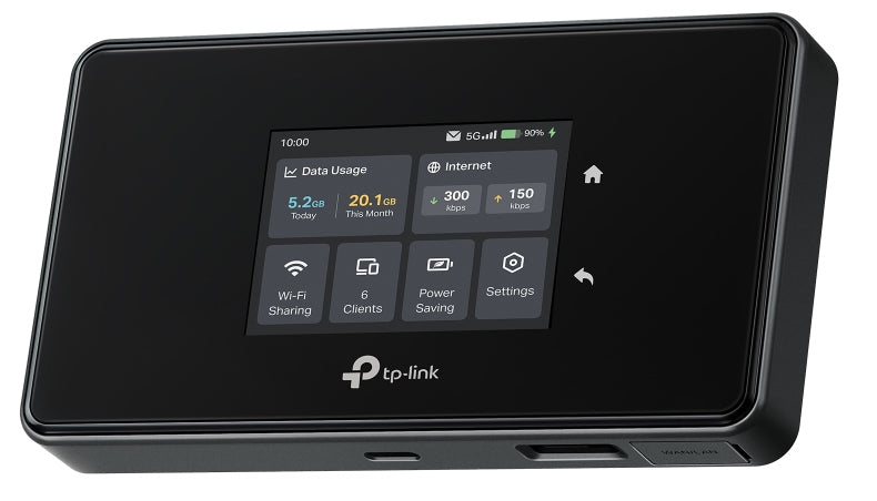 TP-Link M8550 – Mobiler 5G-Hotspot, Wi-Fi 6, Dual-Band (2,4/5 GHz), 2880 Mbit/s, 4680 mAh, SIM-Slot