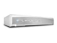 Lindy 39337 – KVM-Switch 4×1, DVI-I/USB 2.0, 2048 × 1536, Audio, USB-Hub, kaskadierbar