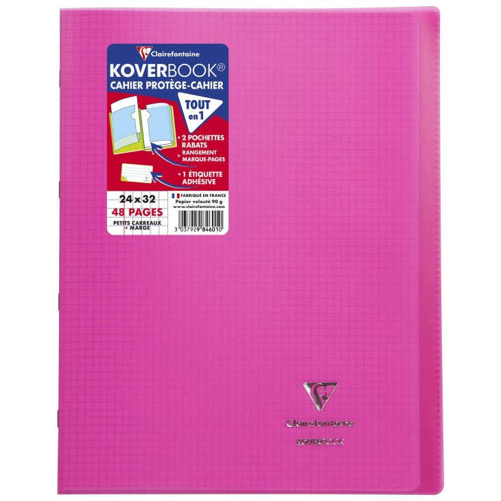 Clairefontaine Notizheft – 240 × 320 mm – kariert – 24 Blatt – 90 g/m² – Softcover, mehrfarbig, PEFC
