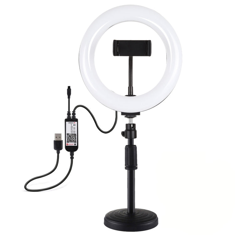 Puluz LED-Ringlicht – 200 mm – Bi-Color, dimmbar, USB, 6000–6500 K, schwarz