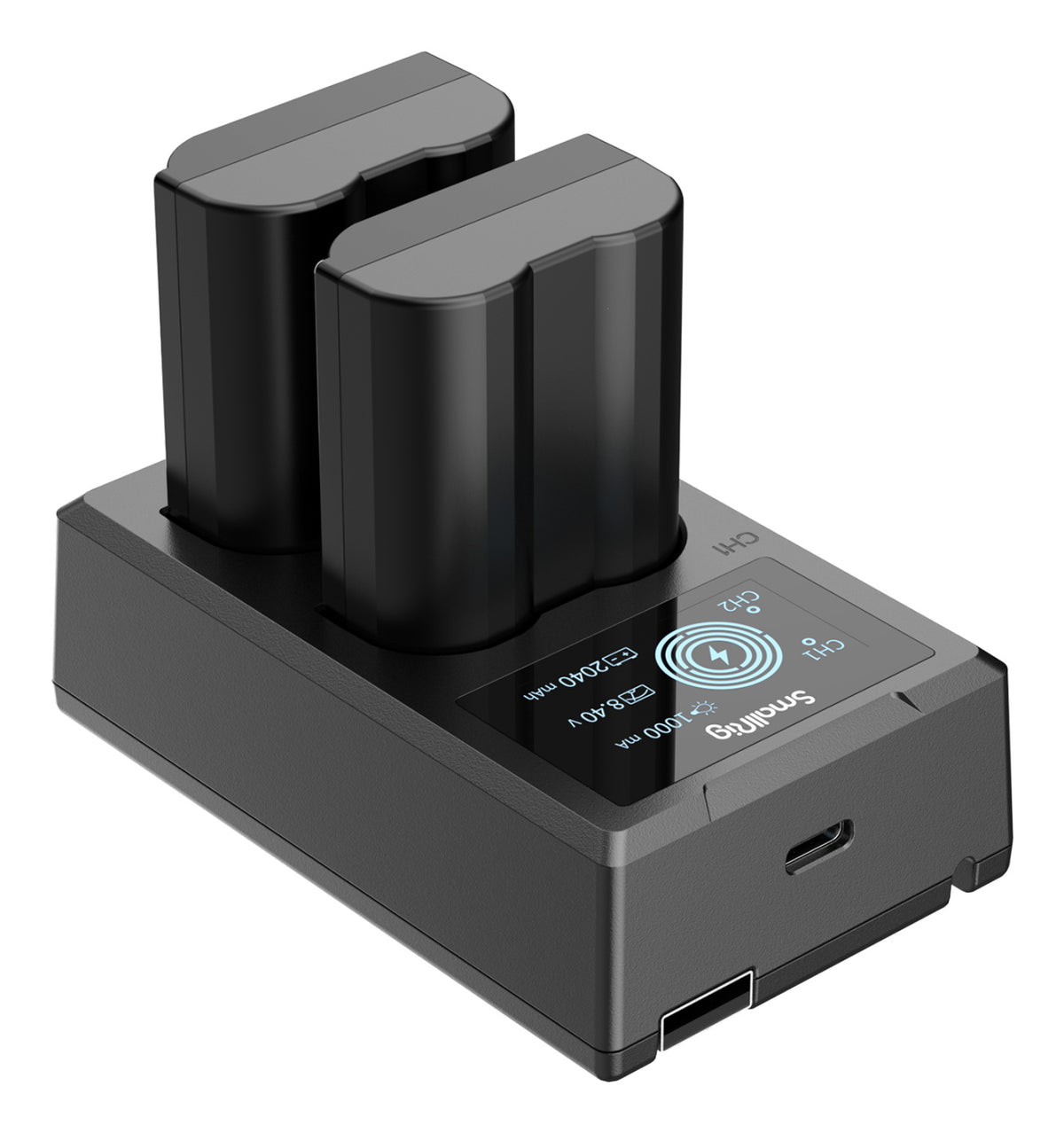 SmallRig 3820B Akkuladegerät/Ladecase – 2040 mAh Lithium-Ion – für Nikon EN-EL15 (D500, D600, D610 u. a.)