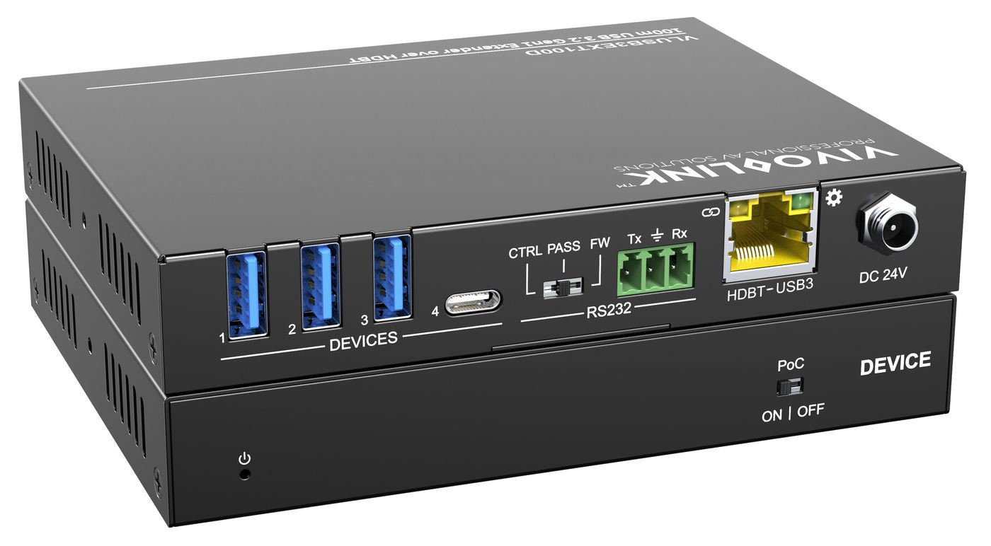 Vivolink USB 3.2 Gen 1 Extender über HDBaseT, bis 100 m
