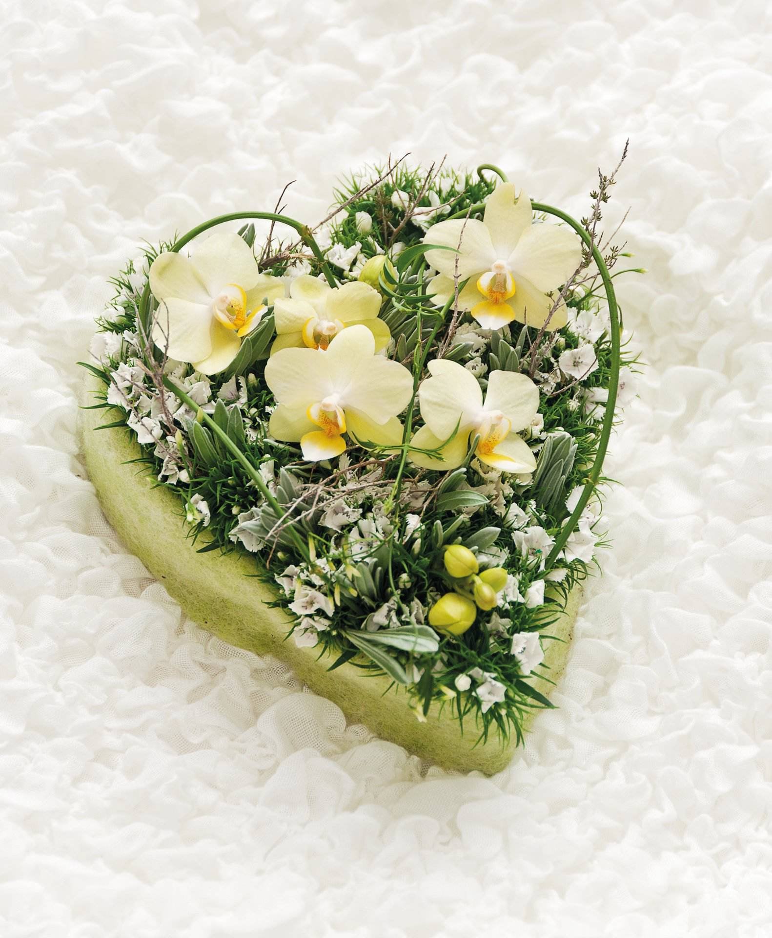 Opiflor Floraler Schaum, Grün, 36 × 42 × 5 cm, 1 Stk., Herz, 110257