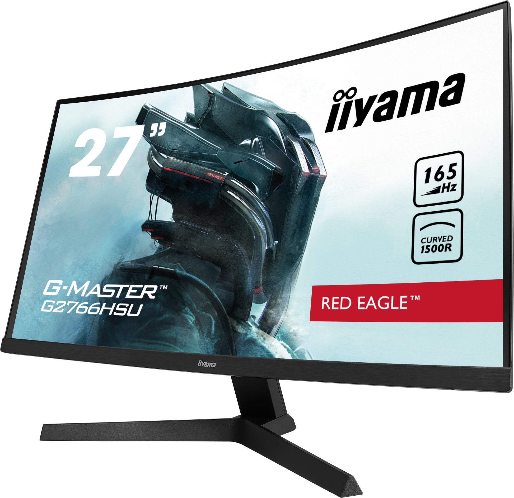 iiyama G2766HSU-B1 – Monitor, 27", VA, 165 Hz, 250 cd/m², Gebogen, VESA 100 × 100, Schwarz