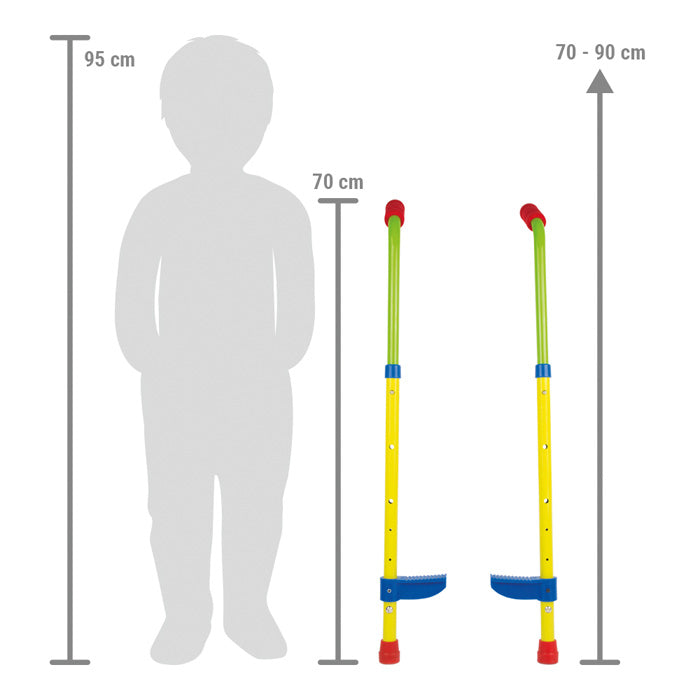 Small foot Kinderstelzen – höhenverstellbar, 88,0 cm, Metall/Kunststoff – ab 4 Jahren – mehrfarbig