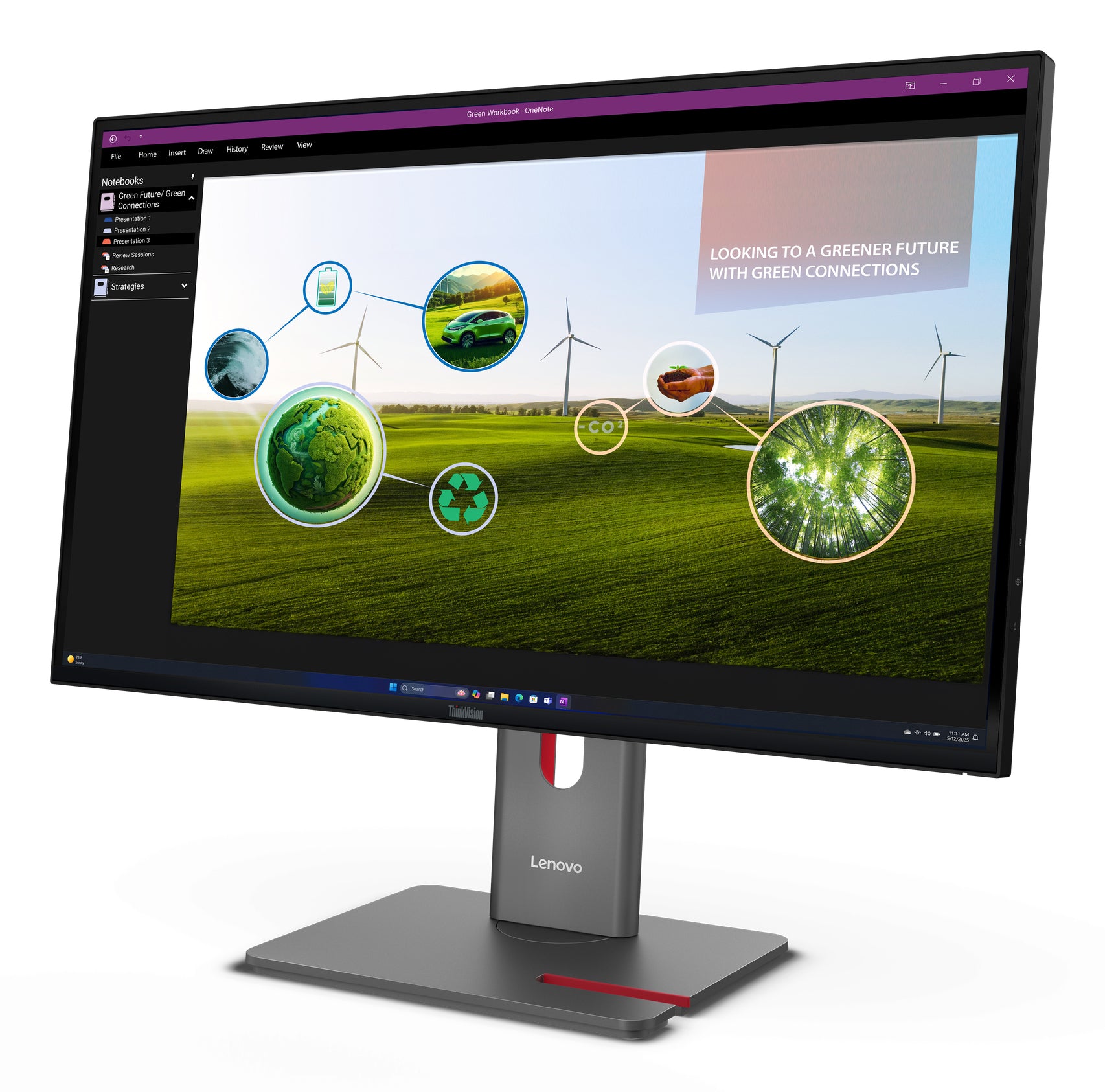 Lenovo ThinkVision P27q-40 – 27", 2560 × 1440 (WQHD), IPS, 120 Hz, USB-C 15 W, Webcam, HDR10