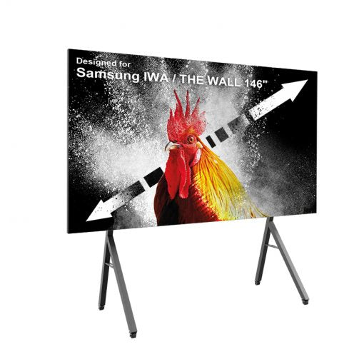 Hagor TV-Wagen – 146" – Höhenverstellbar, mit Rollen, für Samsung IWA / The Wall 146" – Schwarz