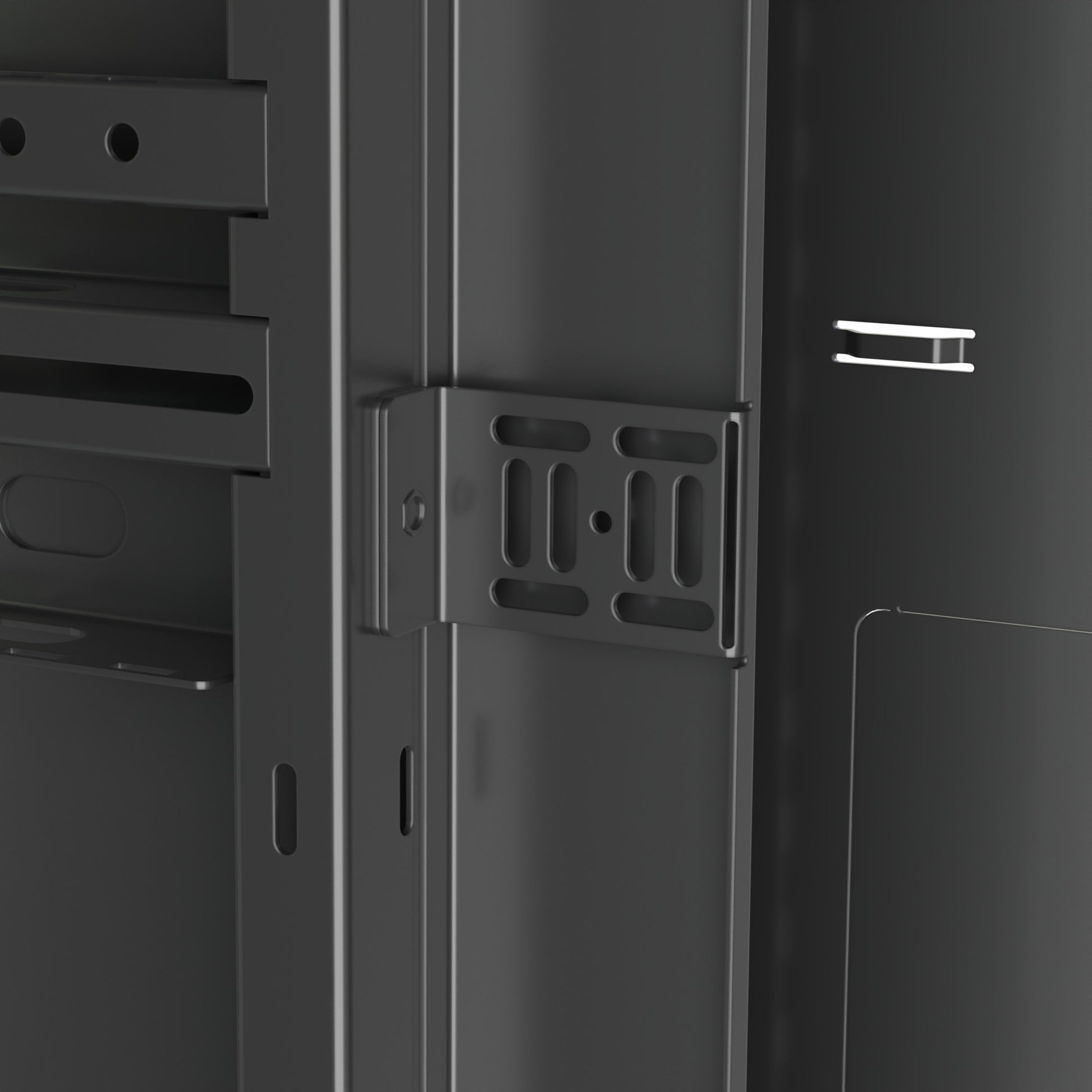 Middle Atlantic DWR-10-22PD – Wandmontiertes Rack, 10U, max. 90,7 kg, abschliessbar, Ablageschienen, Schwarz