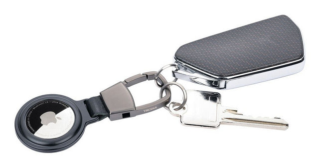 TROIKA AirTag-Hülle für AirTag – Aluminium, Schwarz, 6er-Pack