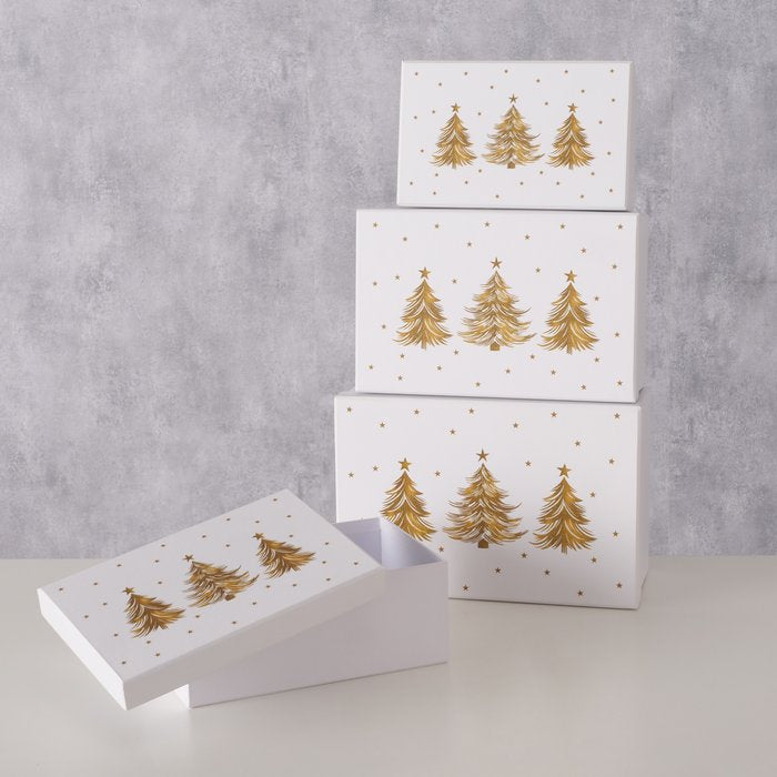 Boltze Geschenkbox – Gold, Weiss – Wellkarton – 155 × 235 × 95 mm – 4 Stk.