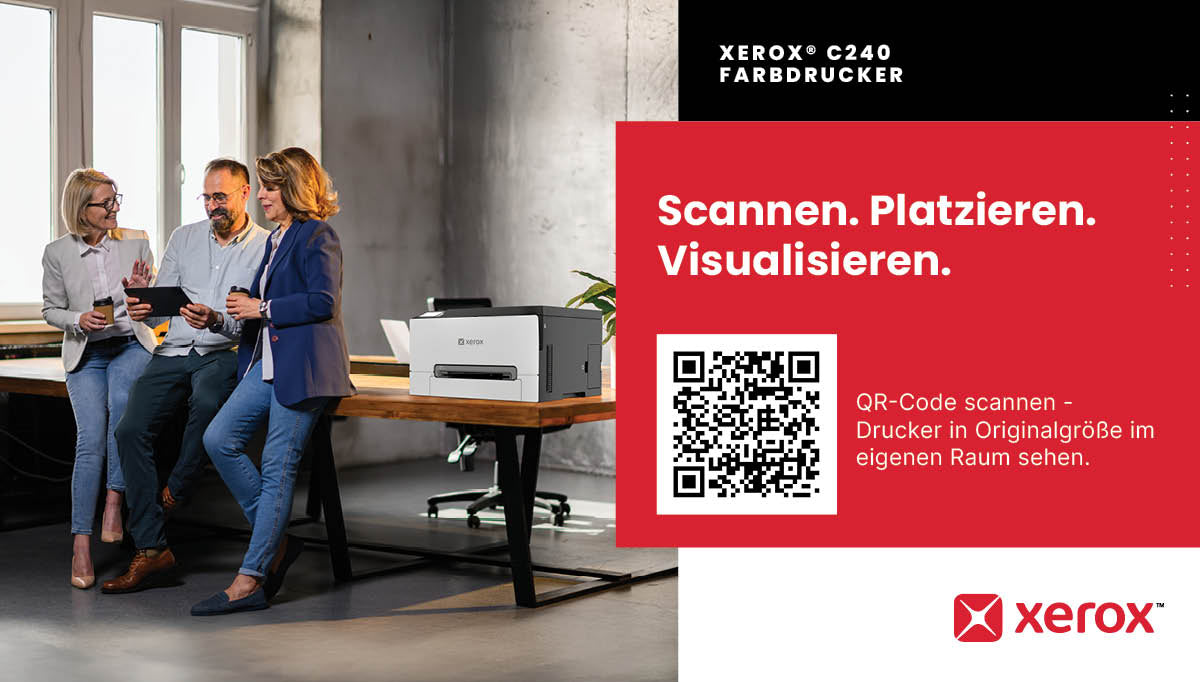 Xerox C240 – Farbe, A4, Duplex, WLAN, LAN, USB, 26 Seiten pro Minute, AirPrint, Mopria