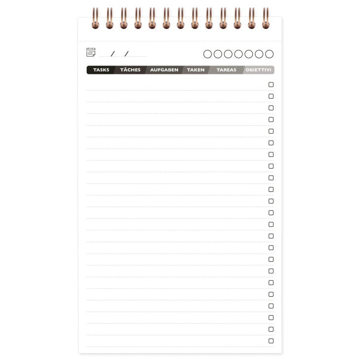 Clairefontaine TaskManager AgeBag – Planer ohne Jahr, 12 Monate, 12,0 × 18,0 cm, Hardcover, Gummiband, Braun