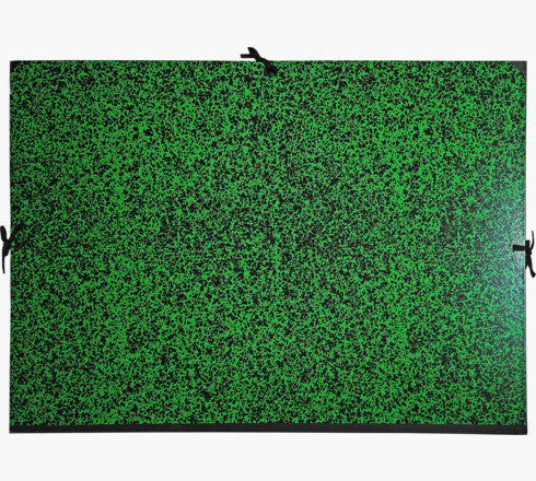 Exacompta Zeichenmappe Anonay 610 × 760 mm – Karton, grün marmoriert, 3 Bänder, Füllhöhe 30 mm
