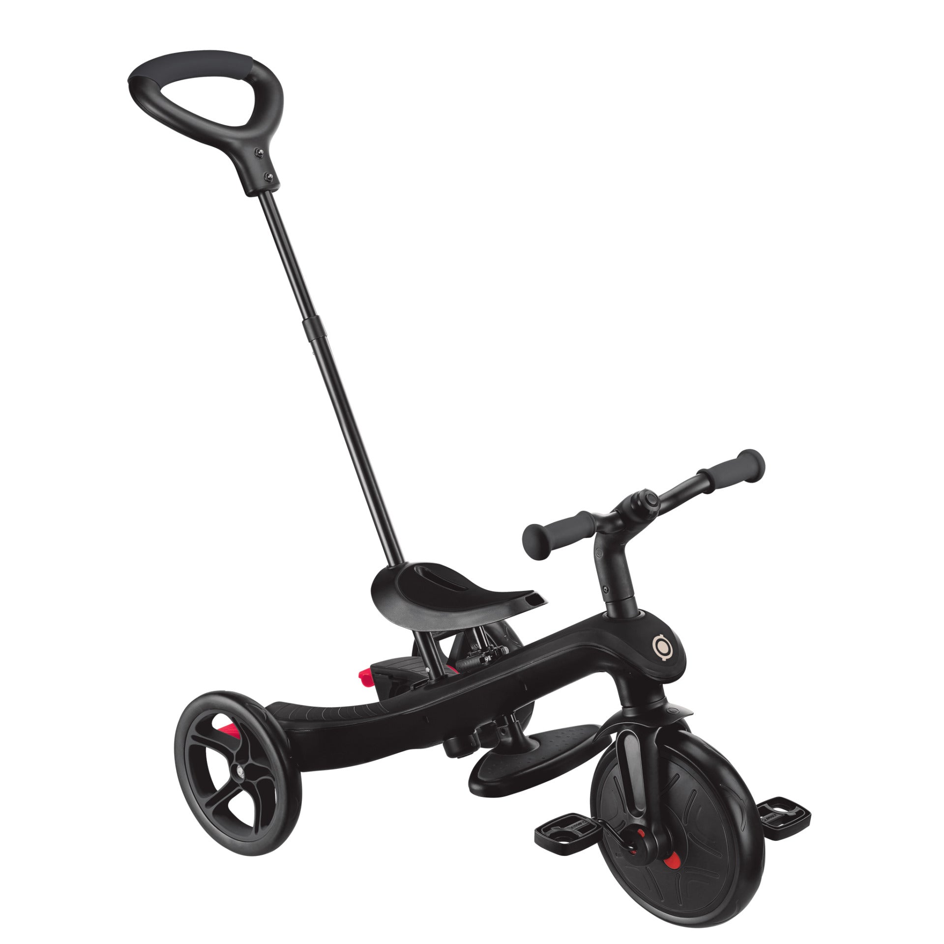 Globber Explorer 4-in-1 Dreirad – verstellbarer Sitz, Schiebestange, bis 20 kg – ab 10 Monaten – schwarz