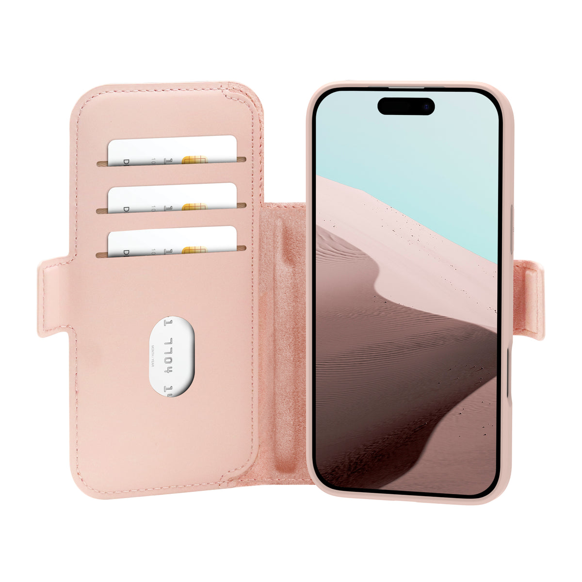 dbramante1928 Copenhagen ICON Folio – für Apple iPhone 18 Pro Max / 17 Pro Max, Leder, Pink Sand