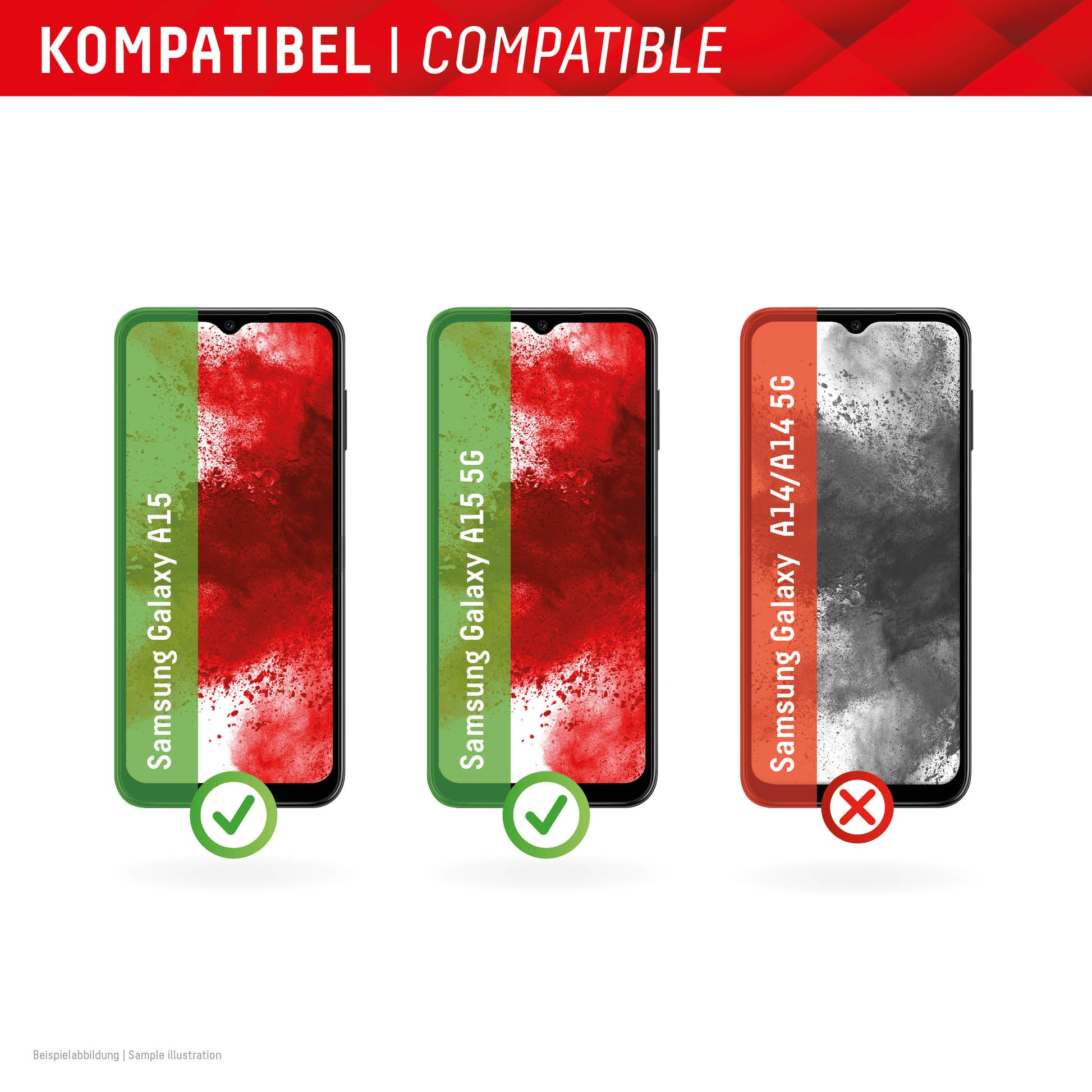 E.V.I. Displayschutz (Panzerglas), 10H – für Galaxy A15 5G – mit Applikator