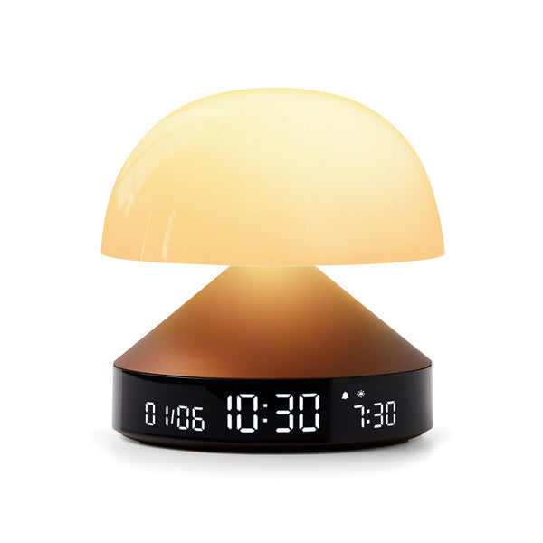 Lexon Lichtwecker Mina Sunrise – digital – 11,0 × 11,0 cm, bronze, Aluminium, USB, 5 Wecktöne
