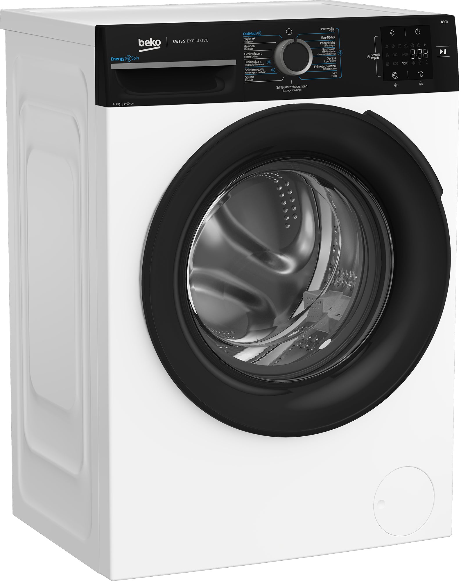 Beko Waschmaschine WM207 – 7 kg, 1351 U/min, Energieeffizienzklasse A – weiss