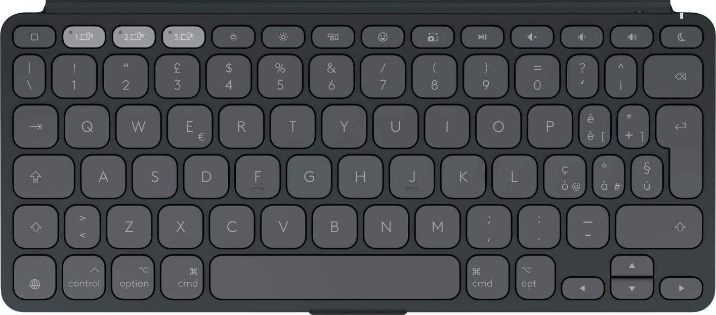 Logitech Keys-To-Go 2 – Mini Tastatur – Schere – Bluetooth 5.0 – QWERTY (IT) – Graphit