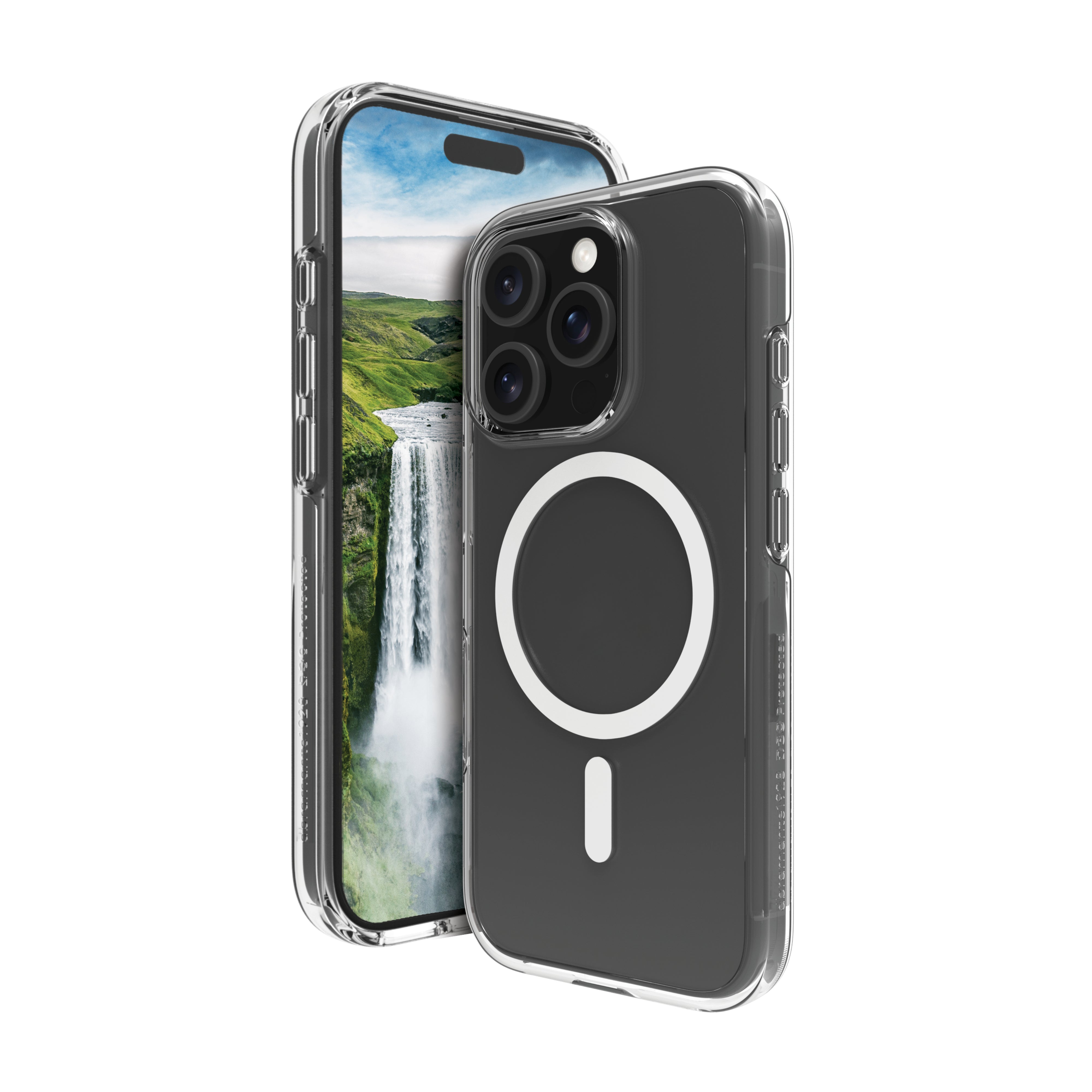 dbramante1928 Backcover – für Apple iPhone 16 Pro, MagSafe, Kunststoff, Transparent, bis 4 m Sturzsicher